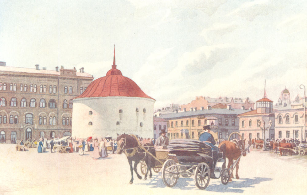 FINLAND. Viborg 1908 old antique vintage print picture